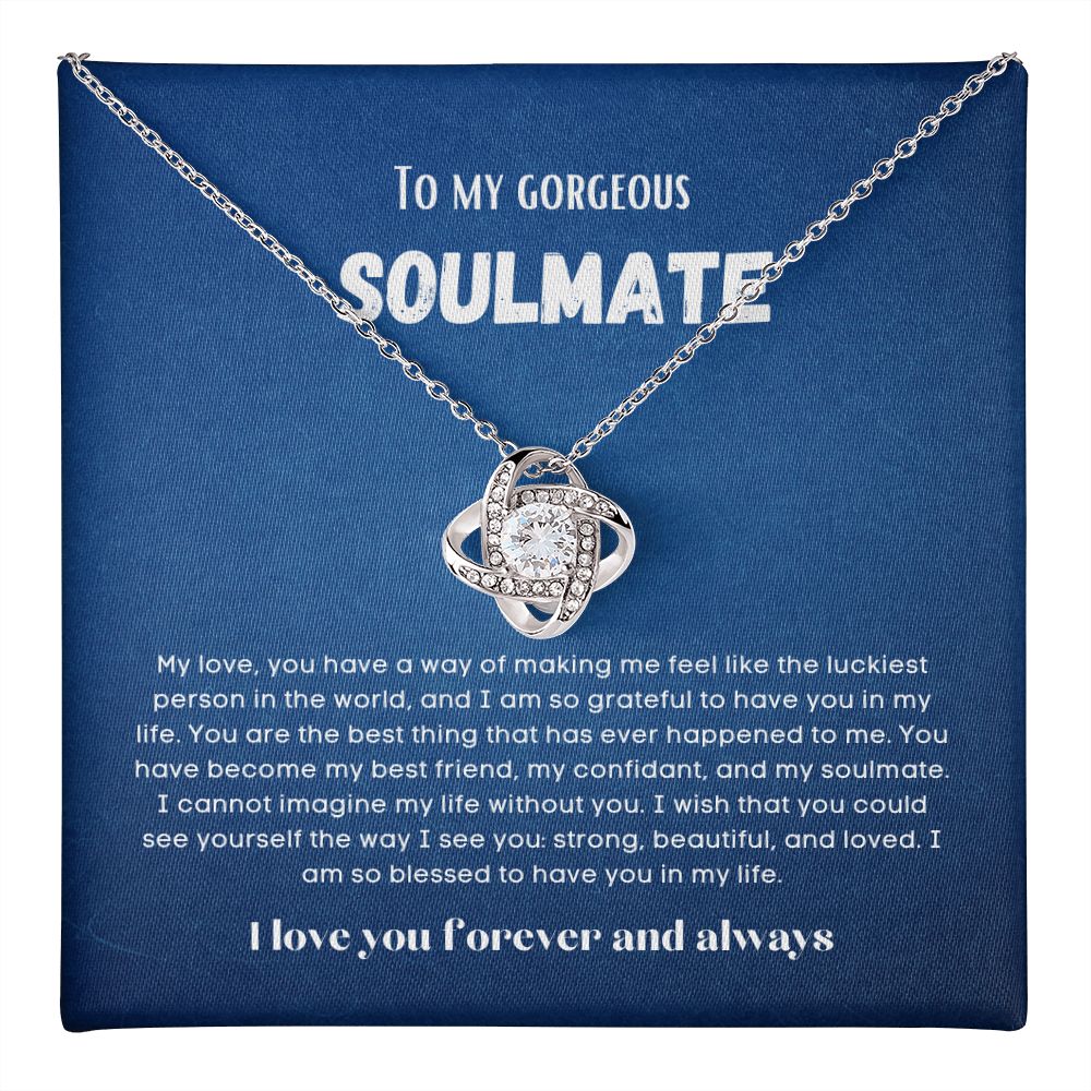 To my soulmate necklace gift for anniversary or Valentine's ay