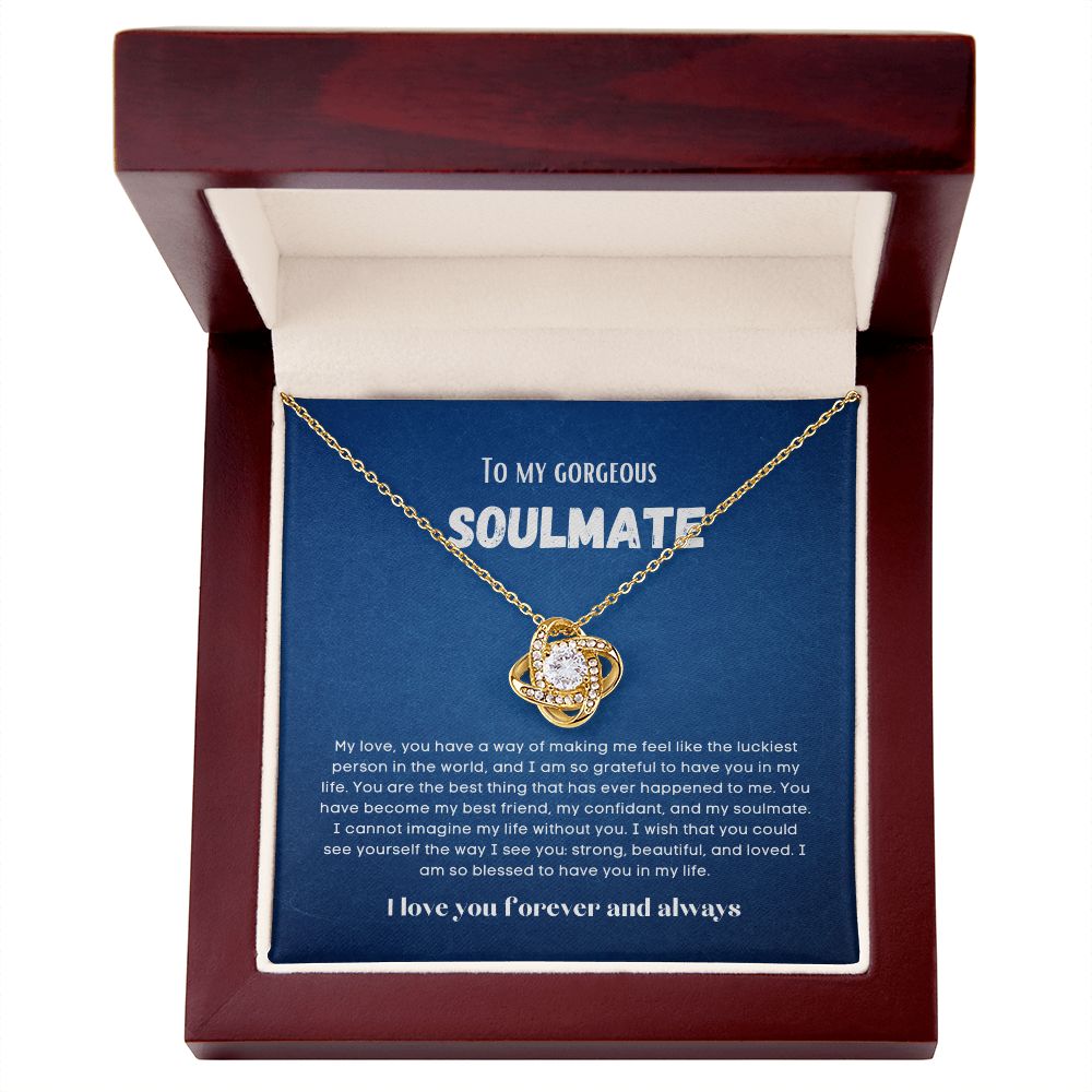 To my soulmate necklace gift for anniversary or Valentine's ay