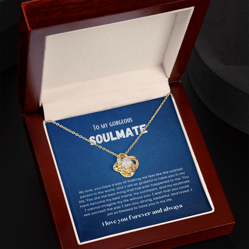 To my soulmate necklace gift for anniversary or Valentine's ay