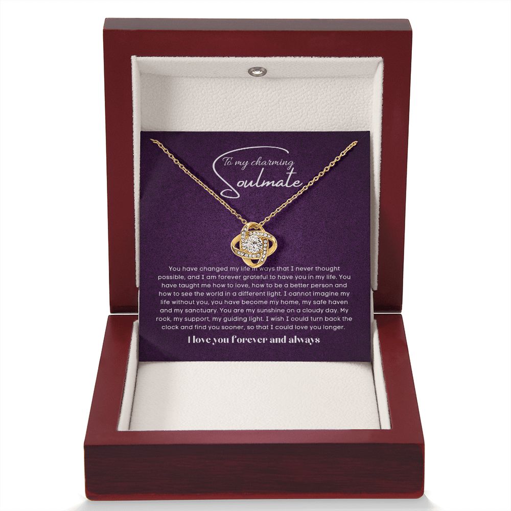 To my soulmate necklace gift for anniversary or Valentine's ay