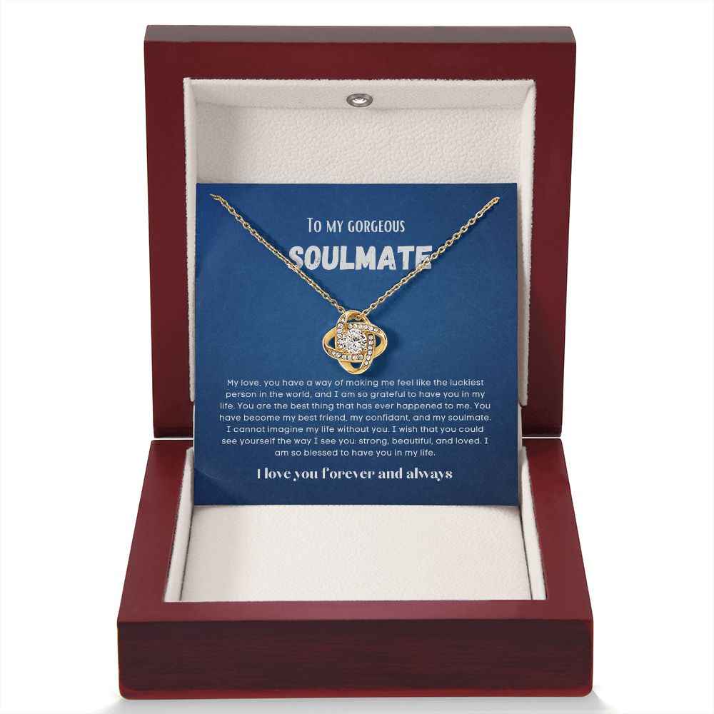 To my soulmate necklace gift for anniversary or Valentine's ay