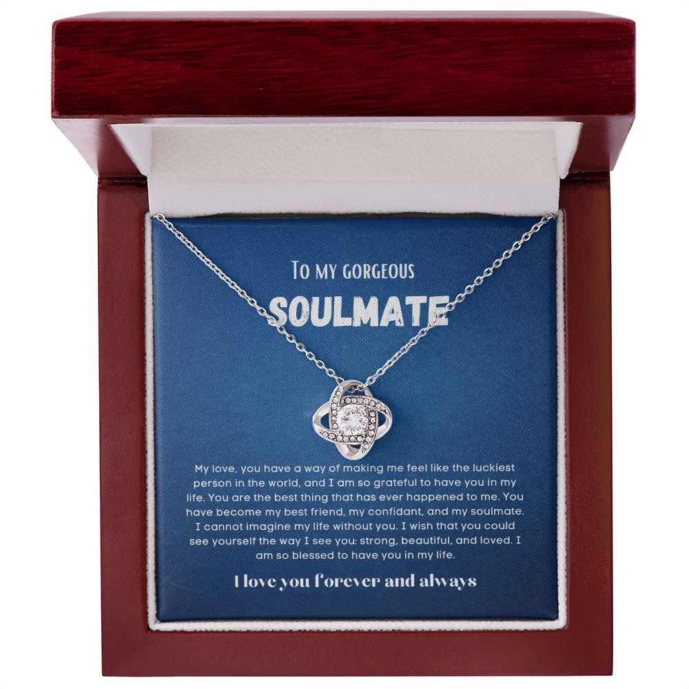 To my soulmate necklace gift for anniversary or Valentine's ay