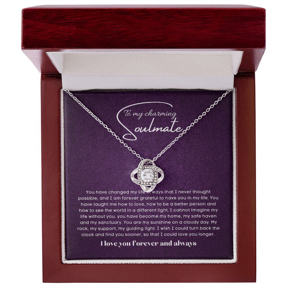 To my soulmate necklace gift for anniversary or Valentine's ay
