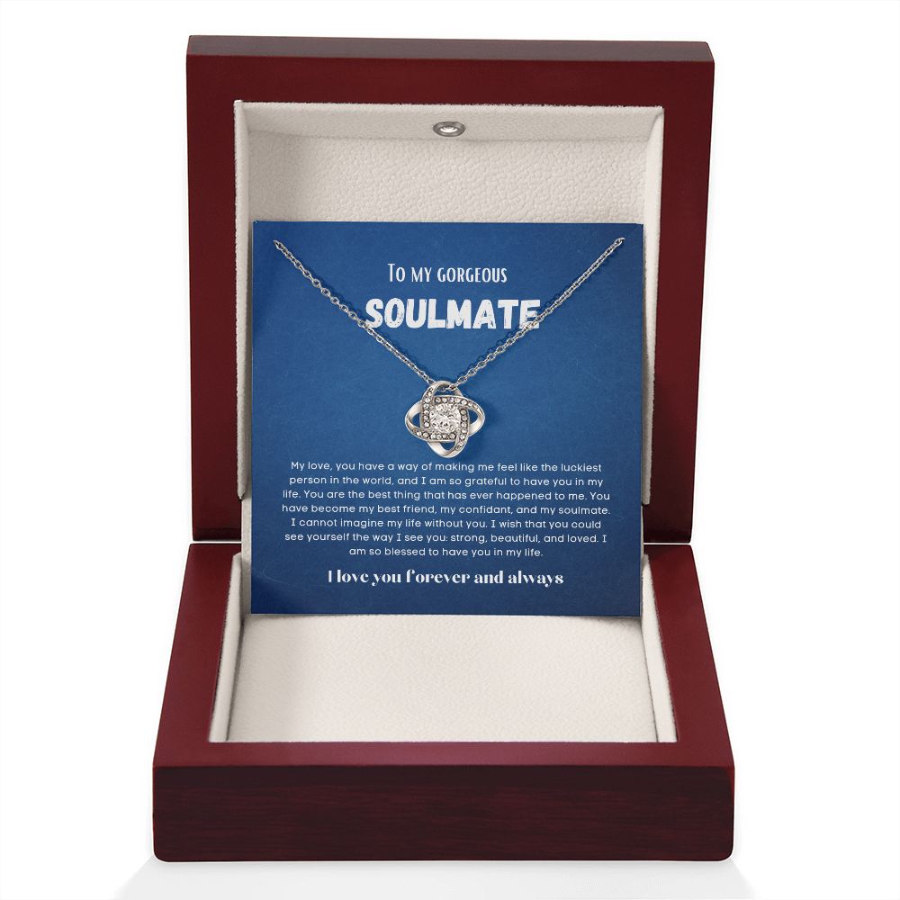 To my soulmate necklace gift for anniversary or Valentine's ay
