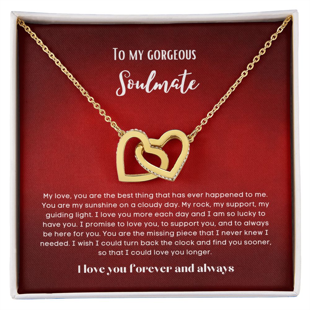 To my soulmate Interlocking hearts