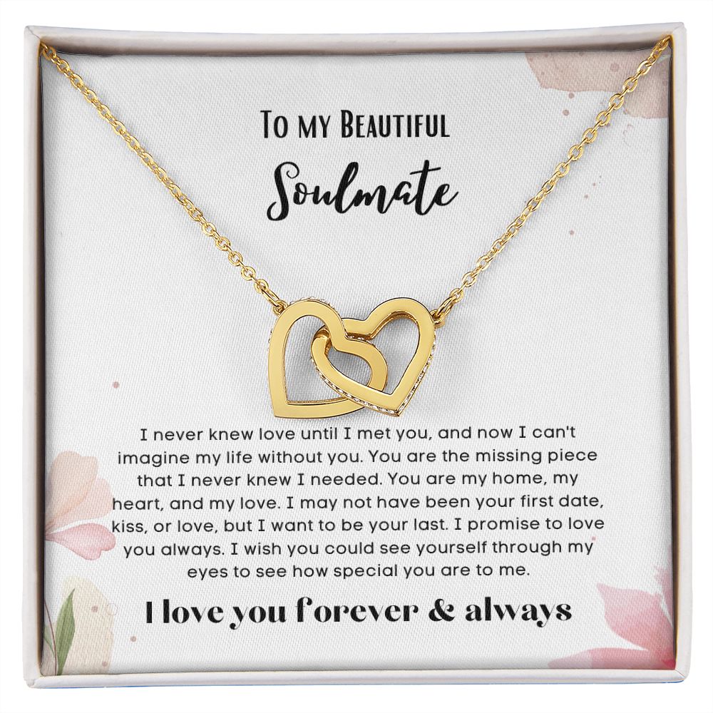 To my soulmate Interlocking hearts