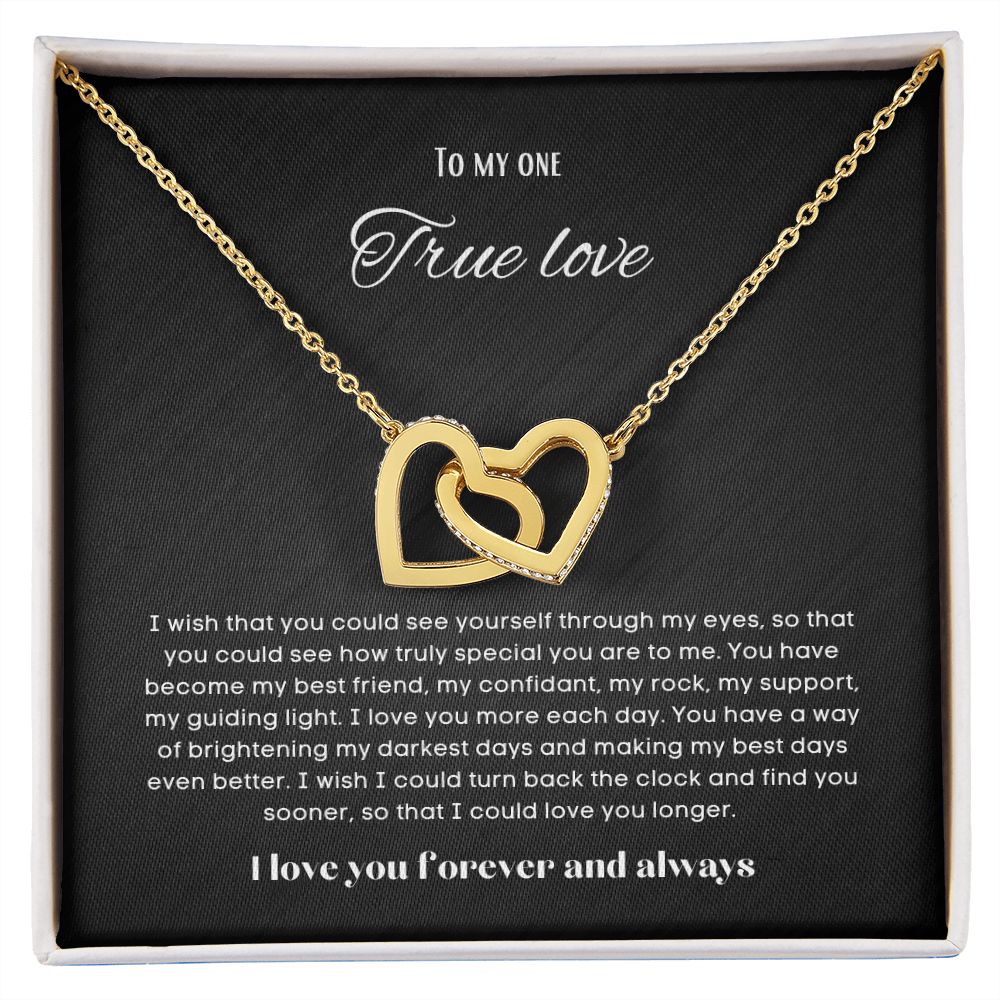 To my soulmate Interlocking hearts