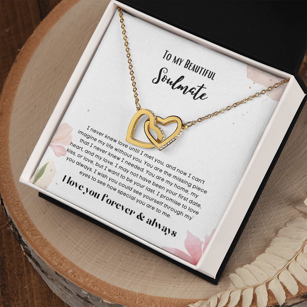 To my soulmate Interlocking hearts