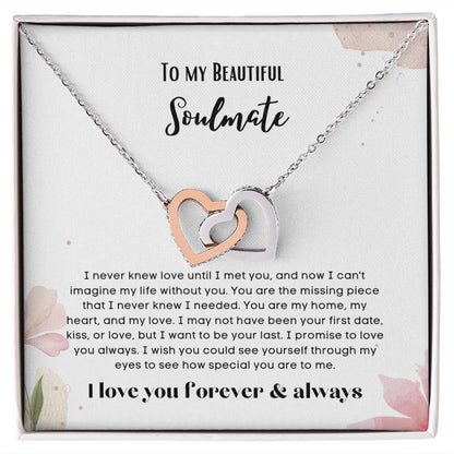 To my soulmate Interlocking hearts