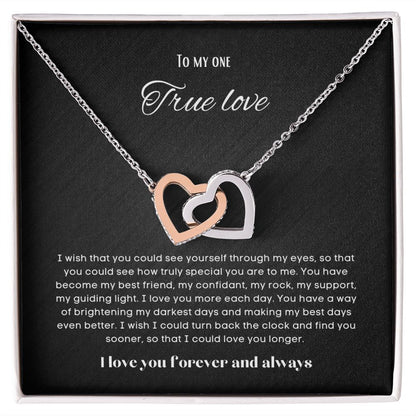 To my soulmate Interlocking hearts