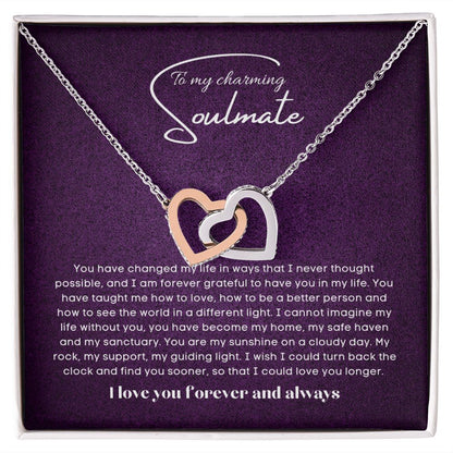To my soulmate Interlocking hearts