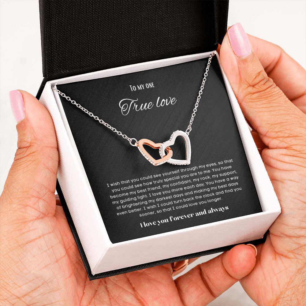 To my soulmate Interlocking hearts