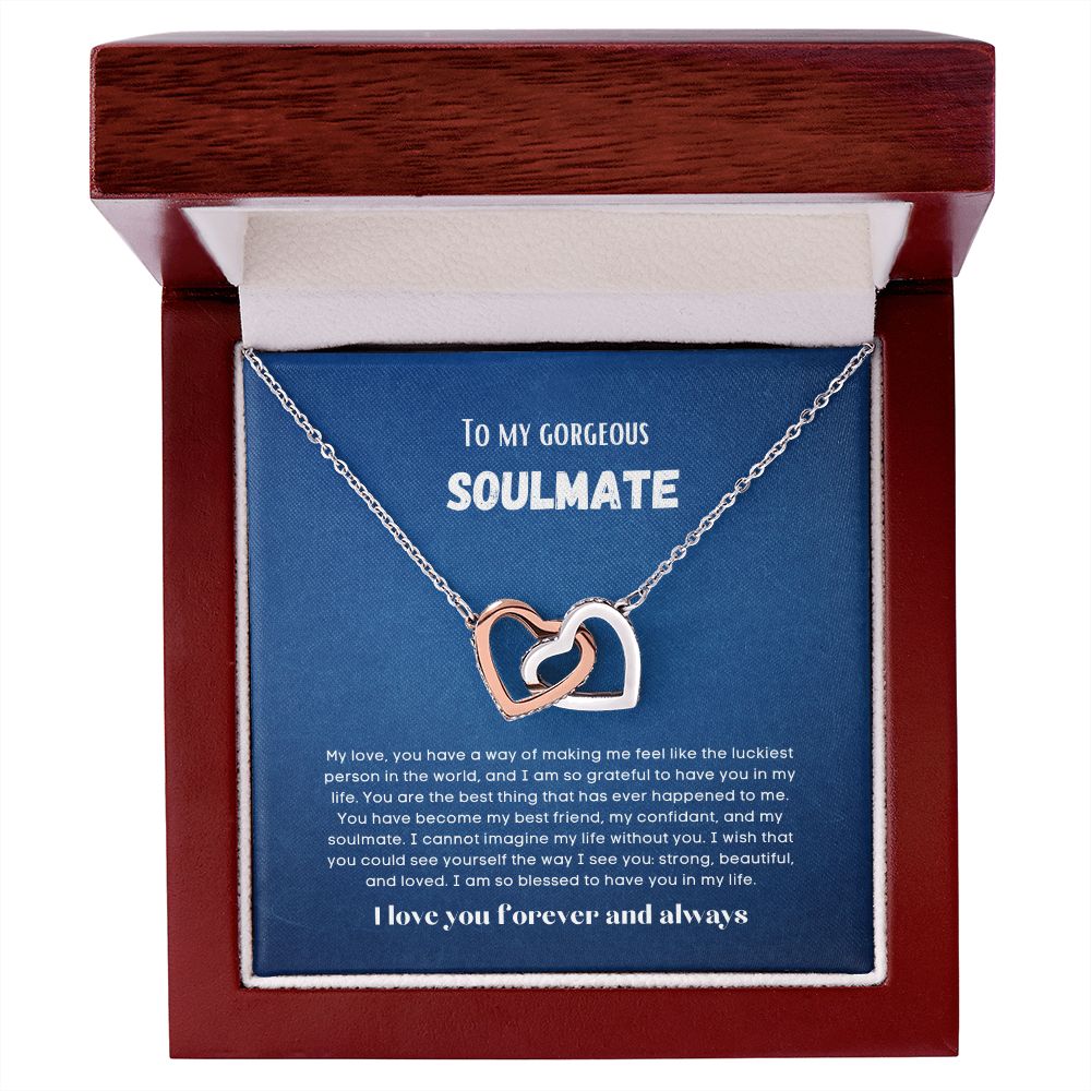 To my soulmate Interlocking hearts