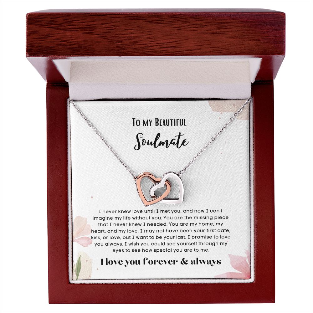 To my soulmate Interlocking hearts