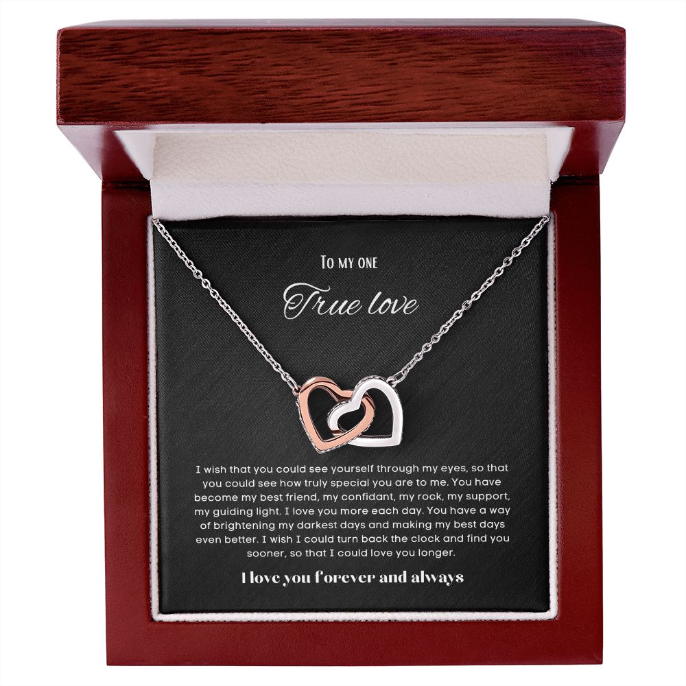 To my soulmate Interlocking hearts