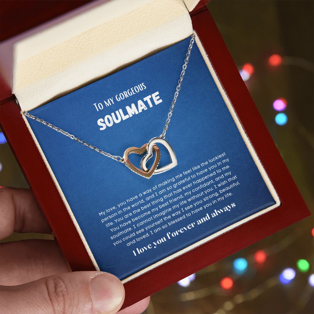 To my soulmate Interlocking hearts