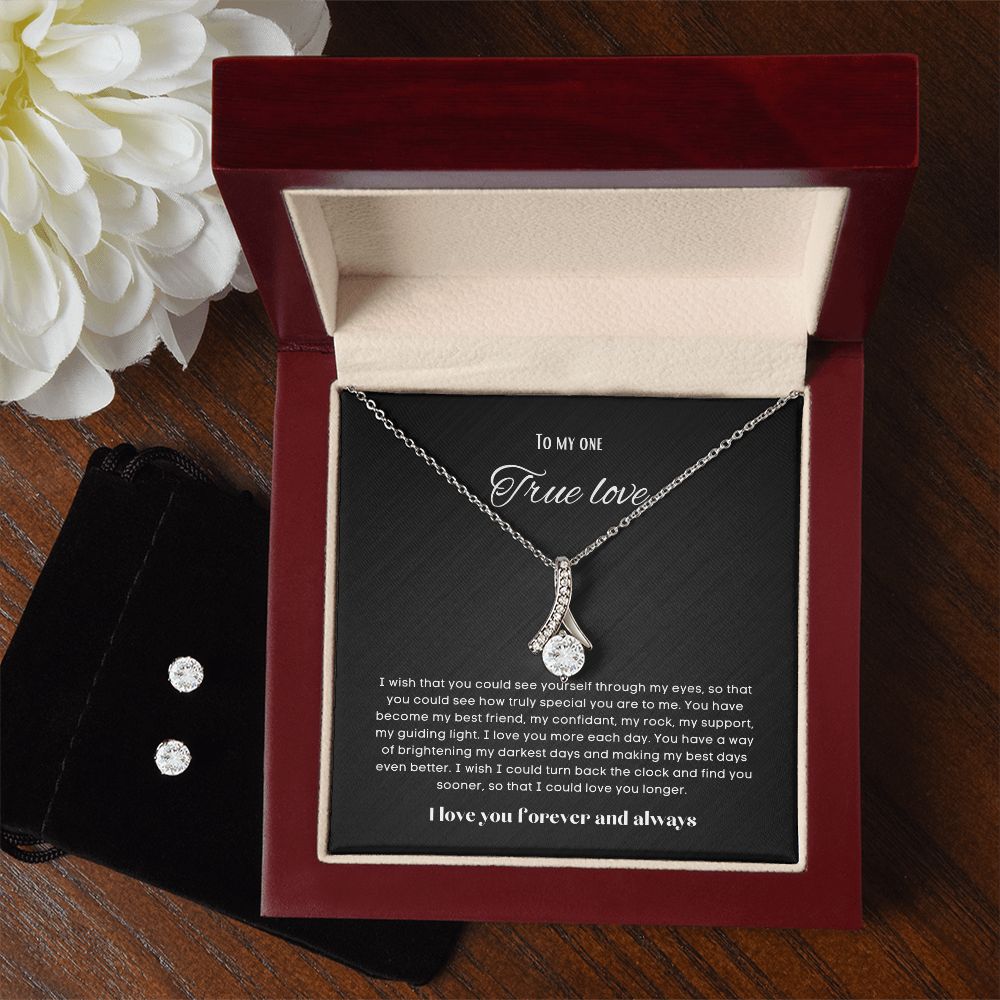To my soulmate Alluring necklace set with earrings