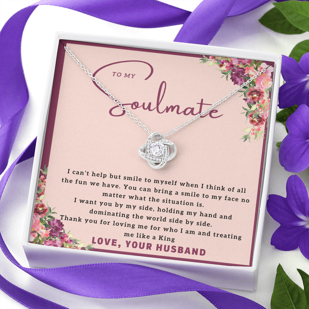 To my soulmate massage card necklace with luxury box