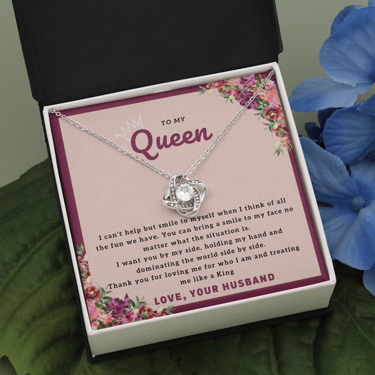 To my queen massage card necklace with luxury box