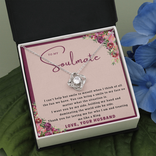 To my soulmate massage card necklace with luxury box