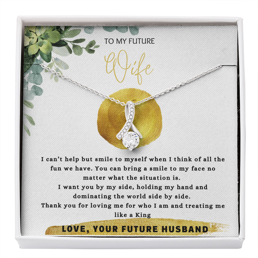 To my future wife massage card necklace with luxury box