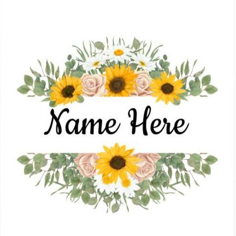 Sunflower Personalized Name Wall Prints