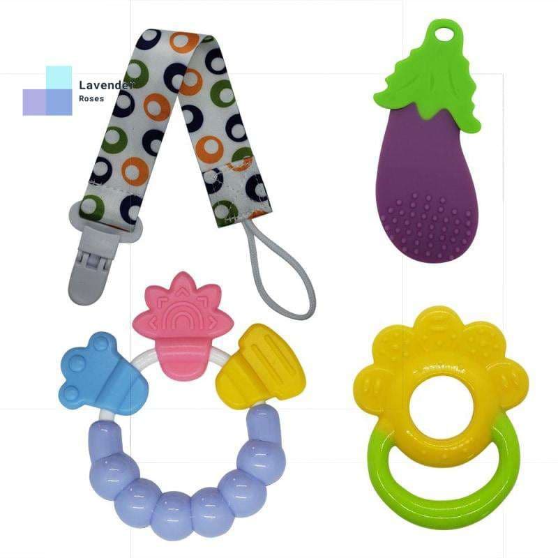 Teether Set - Teething Set With Storage Case (FREE Clip)